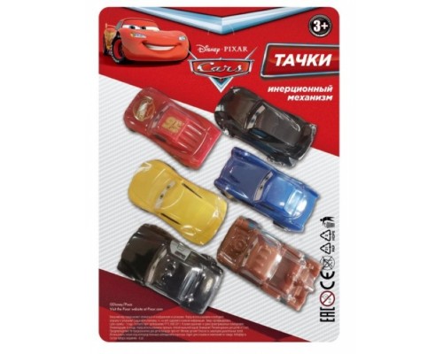 Набор машинок 6 штук, инерция, блистер