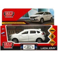 Машина металл Lada XRAY длина 12 см, двери, багаж, инерц, белый