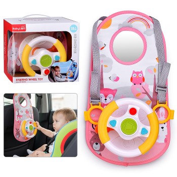 Коврик развивающий "Малышка рулит" (розовый) в коробке