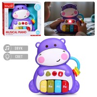 Пианино "Музыкальный бегемотик" в коробке