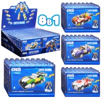 Конструктор "Робот-суперкары" 8 в 1 в коробке