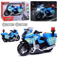 Машина "Полицейский мотоцикл" 1:20, цвет синий, в коробке