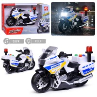 Машина "Полицейский мотоцикл" 1:20, цвет белый, в коробке