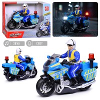 Машина "Мотопатруль" 1:20,  цвет синий, в коробке