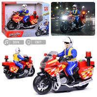 Машина "Мотопатруль" 1:20, цвет красный, в коробке