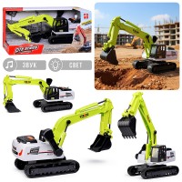 Машина "Эскаватор на гусеницах" (свет, звук) в коробке