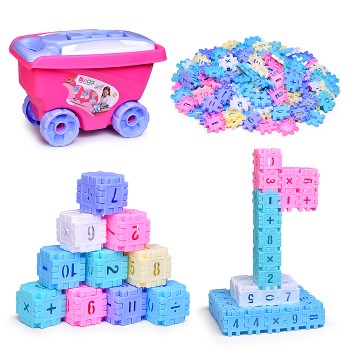 Конструктор "Волшебная тележка" цвет розовый (150дет.)