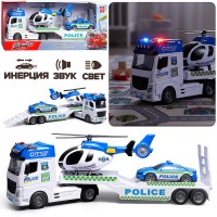 Машина "Полицейский автовоз" (свет, звук) в коробке