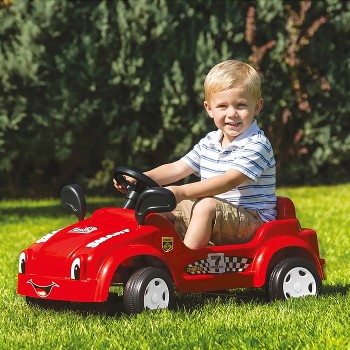 Игрушка Машина педальная, клаксон, красный в коробке