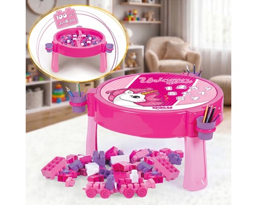Игрушка Конструктор со столиком Unicorn JumBloks 100 дет.