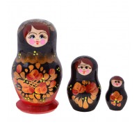 Матрешка 3 в 1/окрашенная