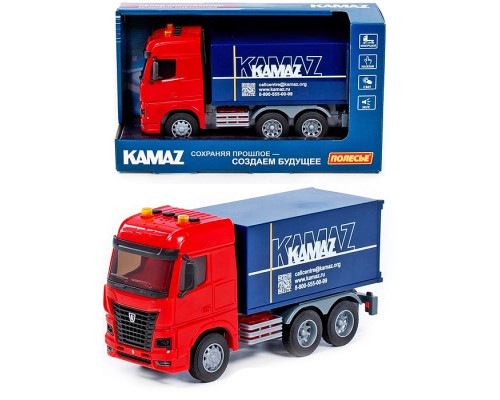 KAMAZ, автомобиль-фургон инерционный (со светом и звуком)