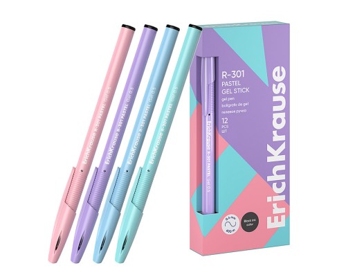 Ручка гелевая R-301 Gel Stick Pastel 0.5, цвет чернил черный