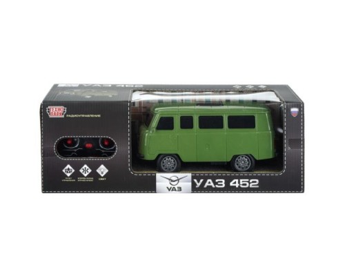 Машина р/у Uaz 452 Буханка 25 см, свет, зеленый
