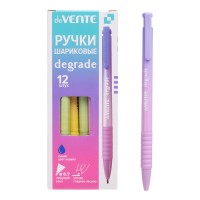 Ручка шариковая автоматическая "Degrade" d=0,7 мм, ультра гладкое письмо, чернила на масляной основе, цветной круглый корпус с каучуковым держателем, цвета корпуса ассорти, сменный стержень, индивидуальная маркировка, в картонной коробке