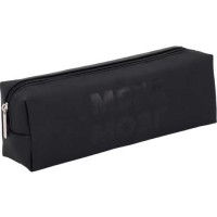 Пенал-косметичка "Мега мозг" 21,5x8x5 см, износостойкая матовая искусственная кожа до -40C, отделение на молнии, прямоугольный для 75 предметов, черный
