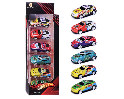 Набор машин "Loy Car" 1:64 (6 шт) металл, в коробке