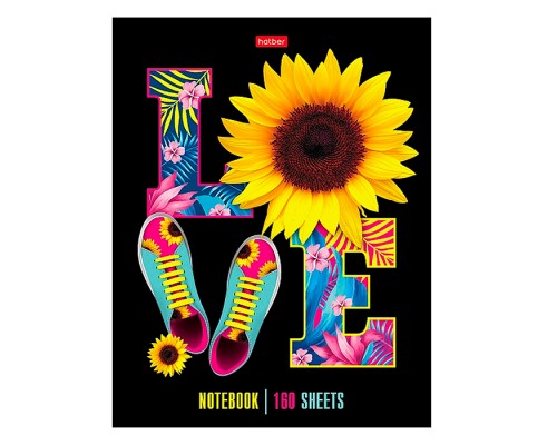 Тетрадь 160л клетка "Love" на 4-х кольцах мат.ламин., в индив.упак.