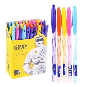 Ручка шариковая "Gimy" 0,6 мм синий круглый корпус