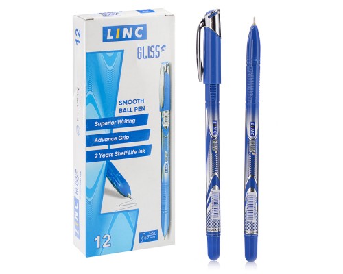 Ручка шариковая Linc gliss 0,7 мм синий