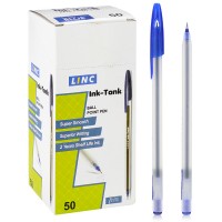 Ручка шариковая "Ink tank" 0,6 мм синий круглый корпус