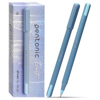 Ручка шариковая Pentonic Frost синий 0,7 мм голуб. кругл. корп. игольчатый наконечник