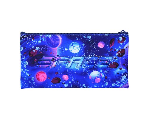 Пенал 205х110мм на молнии мягкий "Вселенная"