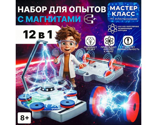 Набор для опытов  с магнитами 12в1