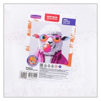 Картина по номерам "Лама в куртке" 20х20см