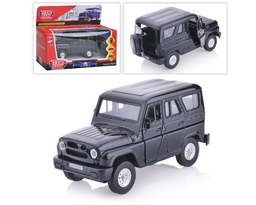 Машина металл UAZ Hunter, 12см, (открыв. двери,черный) инерц., в коробке