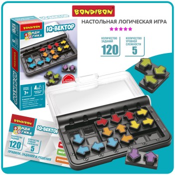 Игра настольная логическая БондиЛогика "IQ-Вектор"