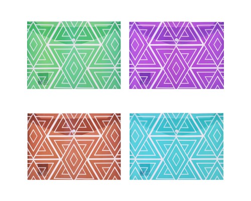 Папка канцелярская Pattern, 26х36 см, пластиковая, плотность 160 мкм, 2 дизайна в ассортименте