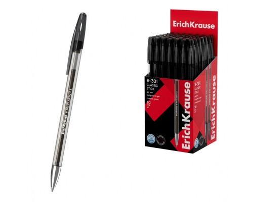 Ручка гелевая R-301 Gel Stick Classic 0.5, цвет чернил черный (в коробке по 50 шт.)