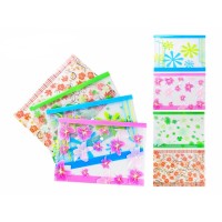 Папка канцелярская Fleurs, 33.5х23.5 см, пластиковая, на кнопке, плотность 180 мкм, 4 дизайна в ассортименте