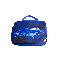 Папка школьника "Blur car" А4, 335х260х60 мм, с ручками, ткань с печатью
