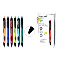 Ручка шариковая автоматическая GRAND M, синяя, серия Smart Ink, чернила на масляной основе (Индия), игольчатый пиш.узел 0.7мм (Индия), корпус пластиковый цветной, с покрытием Soft, сменный стержень 107 мм, картонная упаковка