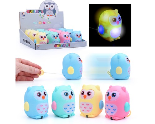 Заводная игрушка "Сова" с подсветкой, в коробке