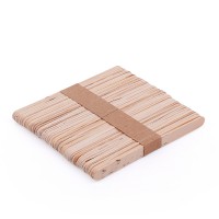Палочки деревянные для рукоделия "DIY" плоские, 114x10x2 мм, 50 шт, натуральный цвет