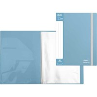 Папка с 040 вкладышами A4 "sigNATURE" A4 (235x310x25 мм) полипропилен 650 мкм, фактура "ткань" вкладыши 30 мкм, внутренний карман 160 мкм, широкая резинка, индивидуальная упаковка, сумеречно синяя