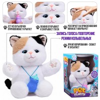 Кошка "Мишель" (глазки двигаются, записывает, поёт, ест из бутылочки) в коробке