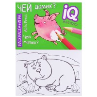 Раскраска-игра (мини). Развивающие игры. Чей домик?