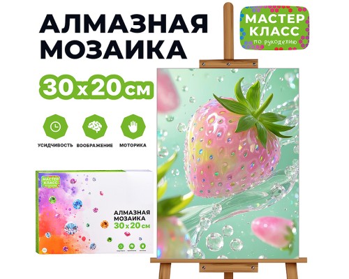 Мозаика алмазная "Виктория в жемчуге"20*30 см.