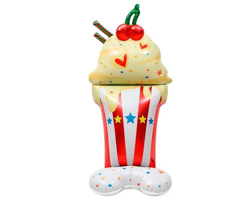 Шар 3D (61''/155 см) Фигура на подставке, Вкусный коктейль, 1 шт. в уп.