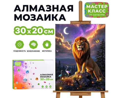 Мозаика алмазная "Король лев" 20*30 см.