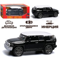 Чёрная с белой крышей инерционная машинка die-cast , 1:32