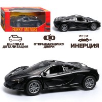 Чёрная инерционная машинка вид А die-cast , 1:32