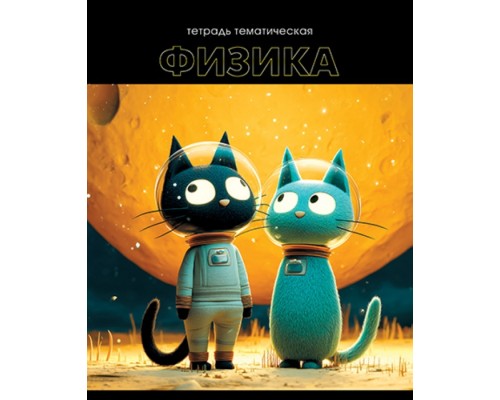 Тетрадь предметная 48л. "Кошачья тема" Физика обложка мелованный картон