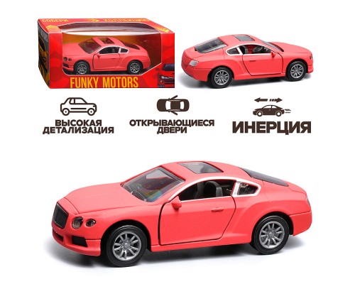 Красная инерционная машинка вид А die-cast , 1:32