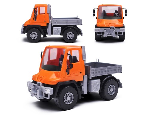 Самосвал бортовой Мерседес "Unimog U500" люкс 17,5 см. оранжевый