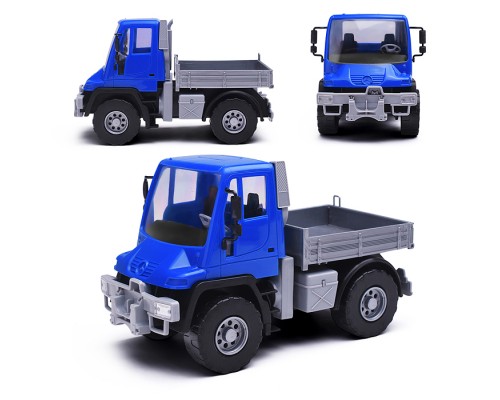 Самосвал бортовой Мерседес "Unimog U500" люкс 17,5 см. синий